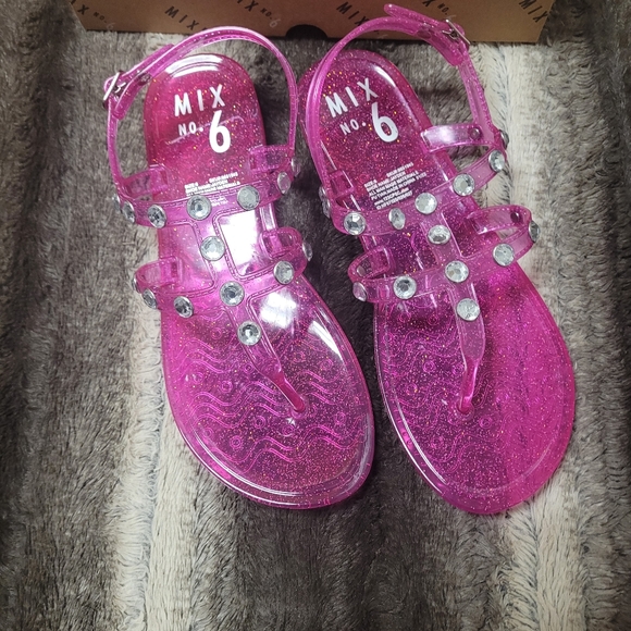 Mix No. 6 Other - Jeweled Jelly sandals size 6